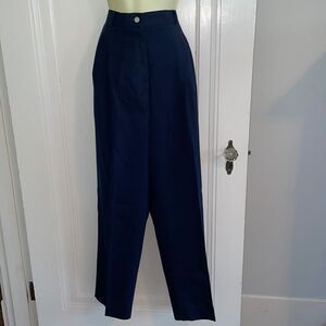 Vtg 70s/80s JH Collectibles navy blue high waisted wool pants
